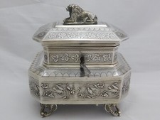 ZUCKERDOSE SILBER 800-ER WIEN