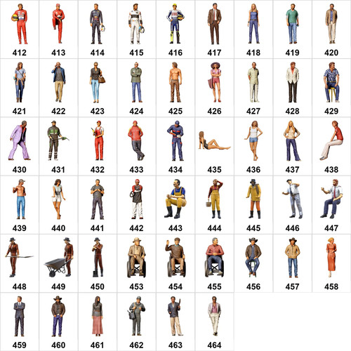 Figuren unbemalt - (3,7cm),