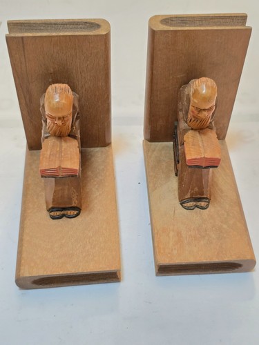Vintage holz buchstützen - 📚,