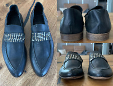 RA-RE DISTRESSED LEATHER SLIPPERS MOKASSINS HALBSCHUHE SHOES SNEAKERS SCHUHE 42