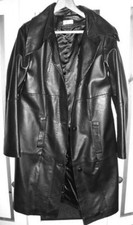 Lammnappa Ledermantel schwarz