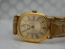 Piaget 18k Gold Quartz Uhr Damen mit Lederarmband