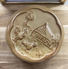 🥧 Backform Keramik / Ton rund zum Aufhängen Öse D: ca. 18 cm 🥧