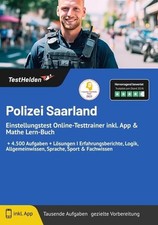 Polizei Saarland: Einstellungstest Online-Testtrainer inkl. App & Mathe Lern-Buc