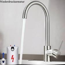 Edelstahl Niederdruck Küchenarmatur Wasserhahn Niederdruckarmatur Mischbatterie