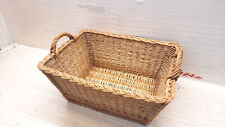 DDR WÄSCHEKORB WÄSCHE KORB GEFLOCHTEN RAR OSTALGIE VINTAGE DEKO HENKEL BRAUN