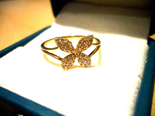 Brillant ring schmetterling - ring,