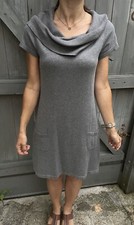 s.Oliver Fein Strick Woll Mini Kleid Pullover Rolli Mini zu Stiefel Top Gr. 42