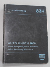 DKW 1000 F93/F94 2- u. 4-Türer Ersatzteilkatalog 83/4 von 1957 inkl. 1. Nachtrag