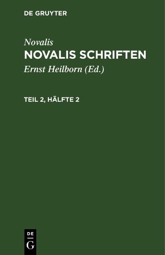 Novalis schriften - novalis,