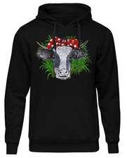Holstein Kuh Kapuzenpullover Landwirt Pullover Bauer Hoodie Rind Traktor M1