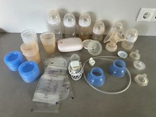 Philips AVENT SCF395/31 Elektrische Milchpumpe + Fläschchen & Becher | leise