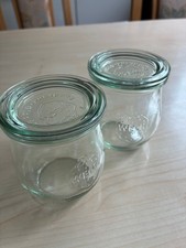 2 Gläser  von Weck mit Klammern