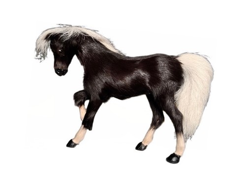 Krippenfigur pferd schwarz mit - krippenfigur,