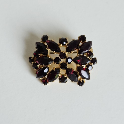 Vintage brosche granatrote - vintage,