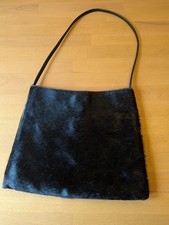 Tasche Handtasche Schwarz Fell