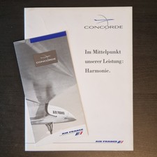 2x Air France CONCORDE Prospekt deutsch 1993