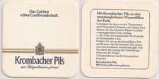 Krombacher Pils - alter Bierdeckel "zu den ursprünglichsten Wasserfällen"