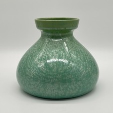 Antike Sarreguemines Etna Keramik Vase um 1900 Jugendstil Grün Mint Signiert