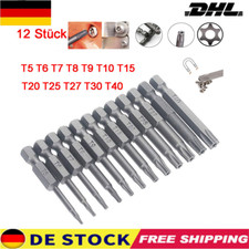 Torx Bit Set T5 T6 T7 T8 T9 T10 T15 T20 T25 T27 T30 T40 Magnetisch mit Stirnloch