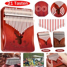 Kalimba Daumenklavier 21 Tasten Mahagoni Holz Thumb Piano für Kinder Erwachsene》