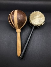 Holz Musikinstrumente Rassel Trommel 