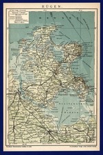 Landkarte anno 1907 - Rügen