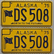Alaska Nummernschilder Paar