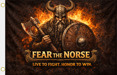 Fahne flagge wikinger fear the - flagge,