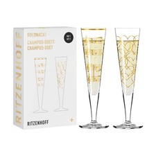Ritzenhoff Goldnacht Champagnergläser 205 ml 2er Set Herzen & Musik Sektgläser