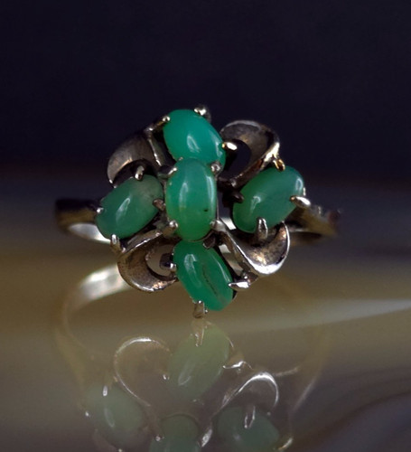 Ring silber 925 chrysopras - silber,