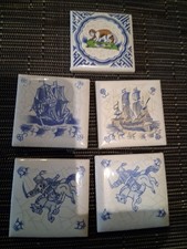 5 kl. Fliesen, Kacheln , Delfter Motive ???