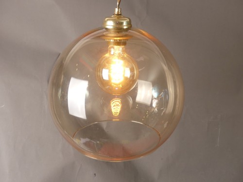 Glas kugel pendelleuchte - glas,