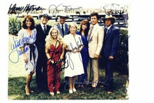 Dallas (1978) Larry Hagman, Linda Gray, Barbara Bel Geddes ++ Autogrammfoto [K2]