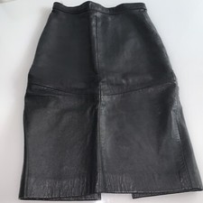 Lederrock Damenlederrock Gr.36 schwarz Bleistift Echtes Nappaleder.