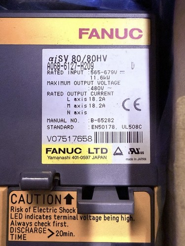 Fanuc αisv 80hv servo - αisv, 80/80hv