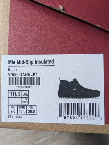 Vans slip mte - mte, insulated