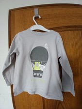 Obaibi ,Jungen T-Shirt,grau  mit Fesselballon Gr:94 cm , Baumwolle ,30°,Langarm