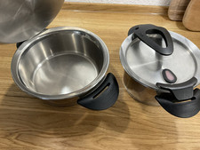 Fissler Serie Intensa 2 Töpfe gebr, 16cm 20cm ein Temperaturanzeiger Induktion