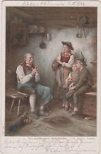 Künstler-AK Müller-Linghe: "Der musikalische Besenbinder", gel. 1899