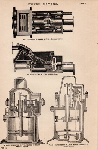 1868 aufdruck wasser meter - aufdruck,