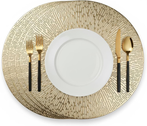 Runde pvc tischsets - runde, 4er