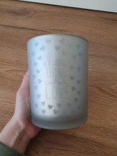 Windlicht Glas Silber Großes