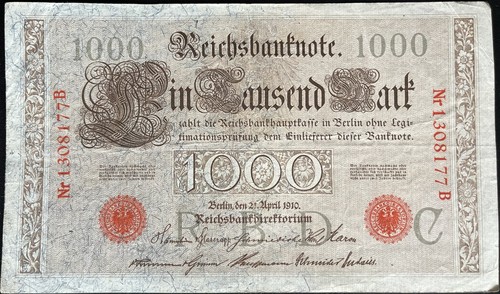 1000 mark reichsbanknote 1910 - mark,