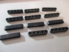 Lego; 12 Stück; Technik; Liftarm; 5X1X1; schwarz; 32316; Lochstange; (Z)