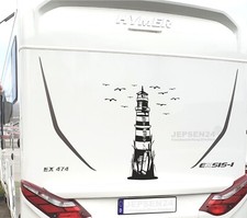 Leuchtturm Möven 80x24cm L3 Farbwahl Wand Autoaufkleber Bus Wohnmobil Wohnwagen
