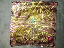 Satin Hijab Kopftuch Esarp Braun Muster Rosa Parks