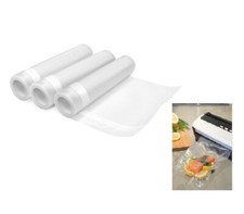 Vakuumierfolien Ersatzrollen Set - 3 Rollen für Folienschweißgerät, BPA-frei