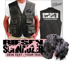 Weste Hundesport RIESENSCHNAUZER Stickerei Druck  by Siviwonder +Text bis 3XL