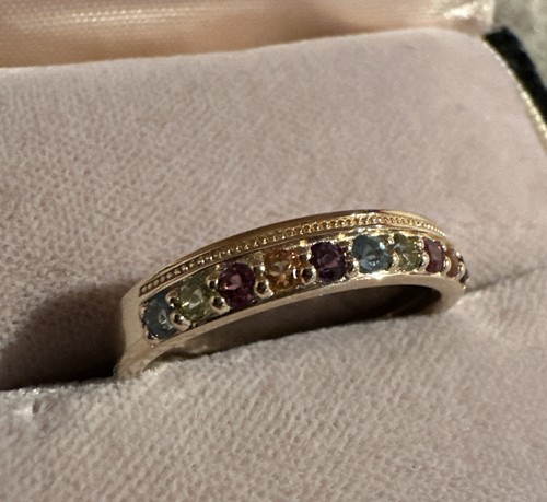 Ring 375 multiedelsteine - ring, gg